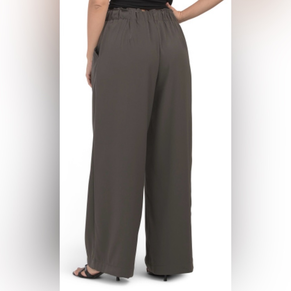 Max Studio Button Tab Wide Leg Trouser - Picture 7 of 11